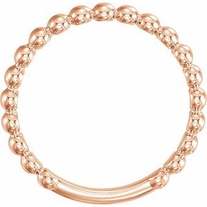 14K Rose 2.5 mm Stackable Bead Ring - BN & CO JEWELRY