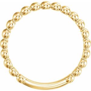 14K Yellow 2.5 mm Stackable Bead Ring - BN & CO JEWELRY