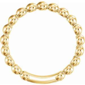 14K Yellow 3 mm Stackable Bead Ring - BN & CO JEWELRY