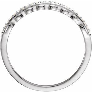 14K White 1/10 CTW Natural Diamond Band - BN & CO JEWELRY