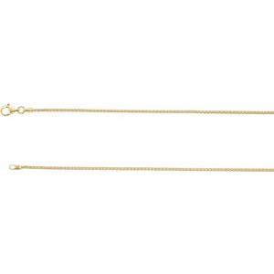 18K Yellow Vermeil 1.5 mm Wheat 18" Chain - BN & CO JEWELRY