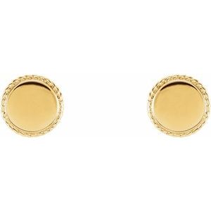14K Yellow Engravable Rope Earrings - BN & CO JEWELRY