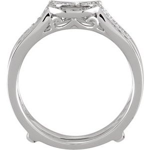 14K White 1/5 CTW Natural Diamond Ring Guard - BN & CO JEWELRY