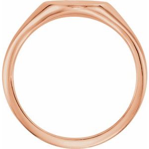 14K Rose 11x9 mm Oval Signet Ring - BN & CO JEWELRY