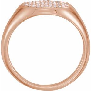 14K Rose 1/3 CTW Diamond Pavé Ring Size 7 - BN & CO JEWELRY