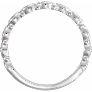 14K White 1/8 CTW Stackable Diamond Ring - BN & CO JEWELRY