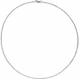 14K White 1.5 mm Rope 24" Chain - BN & CO JEWELRY