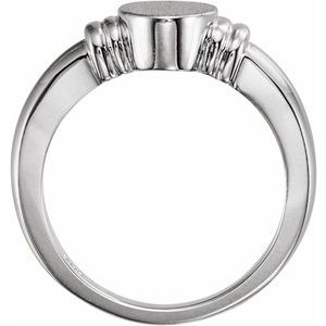 Sterling Silver 11.1x7.1 mm Oval Signet Ring - BN & CO JEWELRY