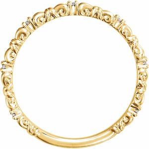 14K Yellow .04 CTW Diamond Stackable Ring - BN & CO JEWELRY