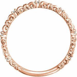 14K Rose .04 CTW Diamond Stackable Ring - BN & CO JEWELRY