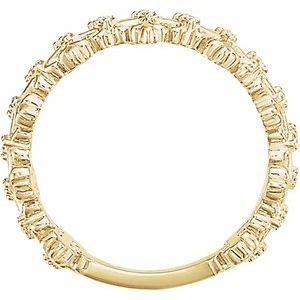 14K Yellow .06 CTW Diamond Cross Ring - BN & CO JEWELRY