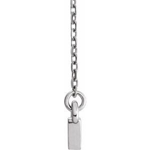 Sterling Silver Triangle Bar 16-18" Necklace - BN & CO JEWELRY
