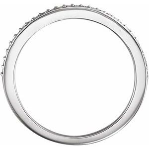 14K White 1/8 CTW Natural Diamond Band - BN & CO JEWELRY
