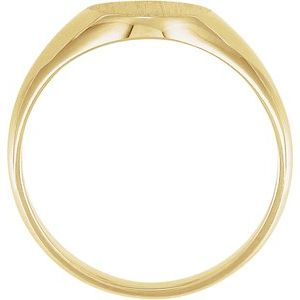 18K Yellow 10x8 mm Oval Signet Ring - BN & CO JEWELRY
