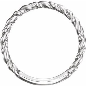 14K White Stackable Rope Ring - BN & CO JEWELRY