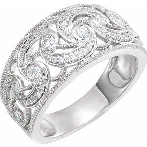 14K White 1/3 CTW Natural Diamond Ring - BN & CO JEWELRY