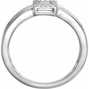 14K White .10 CTW Natural Diamond Geometric Ring - BN & CO JEWELRY