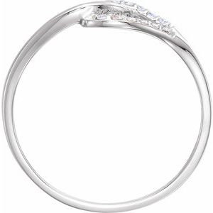 14K White .08 CTW Natural Diamond Ring - BN & CO JEWELRY