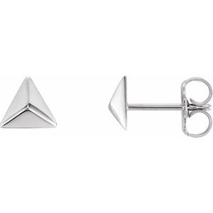Platinum Pyramid Earrings - BN & CO JEWELRY