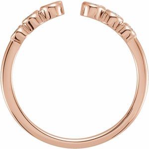 14K Rose 1/4 CTW Diamond Negative Space Ring - BN & CO JEWELRY
