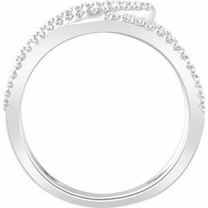 14K White 1/3 CTW Diamond Negative Space Ring - BN & CO JEWELRY