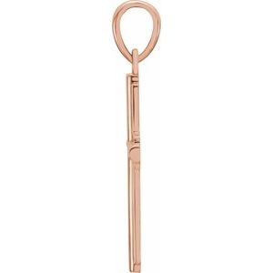 14K Rose Cross Pendant - BN & CO JEWELRY
