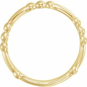 14K Yellow Stackable Bead Ring - BN & CO JEWELRY