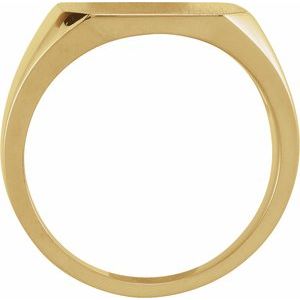 14K Yellow 15 mm Octagon Signet Ring - BN & CO JEWELRY