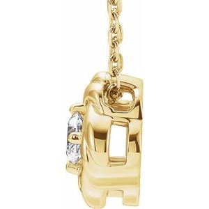 14K Yellow 1/6 CTW Natural Diamond Knot 16-18" Necklace - BN & CO JEWELRY