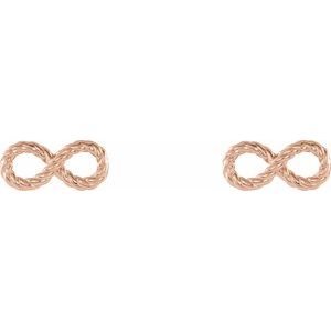 14K Rose Infinity-Inspired Rope Earrings - BN & CO JEWELRY