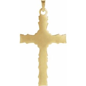 14K Yellow/White 36x24 mm Crucifix Pendant - BN & CO JEWELRY