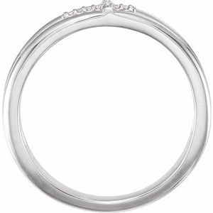 Sterling Silver .025 CTW Natural Diamond Negative Space Cross Ring - BN & CO JEWELRY