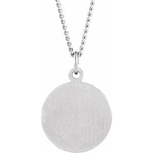 Sterling Silver 15 mm Round St. Patrick 18" Necklace - BN & CO JEWELRY
