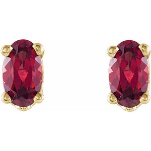 14K Yellow Natural Mozambique Garnet Earrings - BN & CO JEWELRY