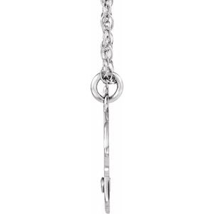 Rhodium-Plated Sterling Silver Pennsylvania .015 CT Diamond State with Accented City Necklace - BN & CO JEWELRY