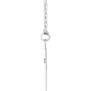 Rhodium-Plated Sterling Silver South Carolina .015 CT Diamond State with Accented City Necklace - BN & CO JEWELRY