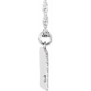 Rhodium-Plated Sterling Silver Nebraska .015 CT Diamond State with Accented City Necklace - BN & CO JEWELRY