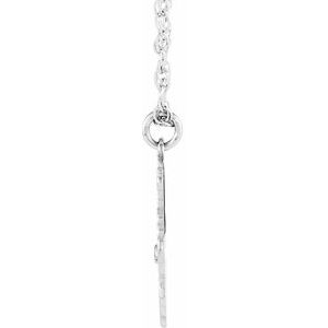 Rhodium-Plated Sterling Silver Iowa .015 CT Diamond State with Accented City Necklace - BN & CO JEWELRY