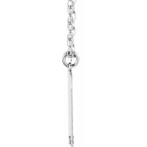 Rhodium-Plated Sterling Silver Wyoming .015 CT Diamond State with Accented City Necklace - BN & CO JEWELRY
