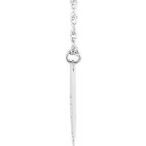 Rhodium-Plated Sterling Silver Ohio .015 CT Diamond State with Accented City Necklace - BN & CO JEWELRY