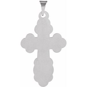 14K White 19x13 mm Orthodox Cross Pendant - BN & CO JEWELRY