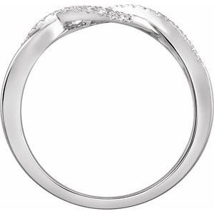 14K White 1/6 CTW Natural Diamond Criss-Cross Ring - BN & CO JEWELRY