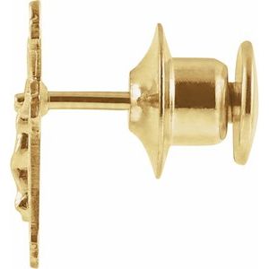 14K Yellow 17.5x13 mm Crucifix Lapel Pin - BN & CO JEWELRY