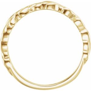 14K Yellow Stackable Leaf Ring - BN & CO JEWELRY