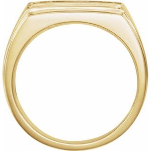 14K Yellow 17x13 mm Rectangle Signet Ring - BN & CO JEWELRY