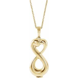 10K Yellow Infinite Love Ash Holder 18" Necklace - BN & CO JEWELRY