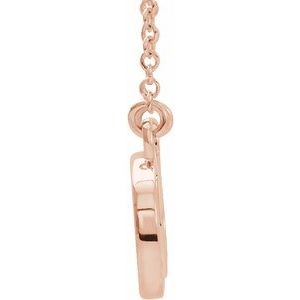 14K Rose 27.5x8.4 mm Infinity-Inspired Love 17" Necklace - BN & CO JEWELRY