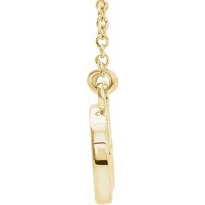 14K Yellow 27.5x8.4 mm Infinity-Inspired Love 17" Necklace - BN & CO JEWELRY