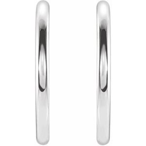 Sterling Silver 20 mm Vintage-Inspired Hoop Earrings - BN & CO JEWELRY