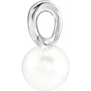 Sterling Silver Cultured White Freshwater Pearl Bypass Pendant - BN & CO JEWELRY